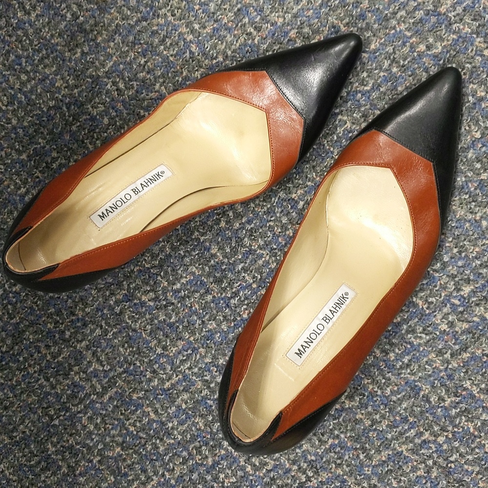 Black and Brown Manolo Blahniks